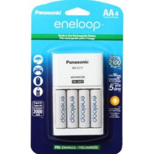 Eneloop AA Charger Kit with 4 Batteries, KKJ17MCA4BF BBM Battery
