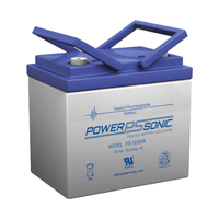 Power-Sonic PS-12350 M6 Battery, 12V/35AH with 1/4" Insert terminals | BBM Battery