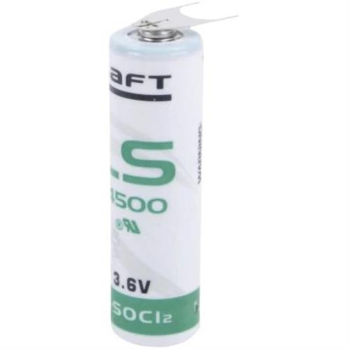 Saft LS 14500 3PF Replacement Battery 2 pins positive, one pin negative