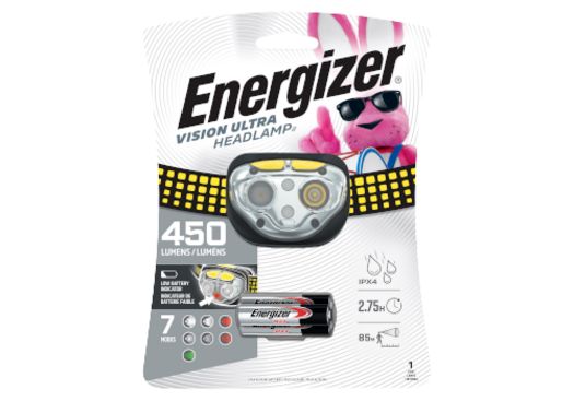 Energizer vision ultra Headlamp with 450 Lumen Power -PART # HDE32E