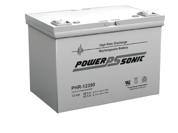 Powersonic PHR-12350 High Rate Sealed Lead Acid Battery, 12V/95AH with insert terminals (T6)