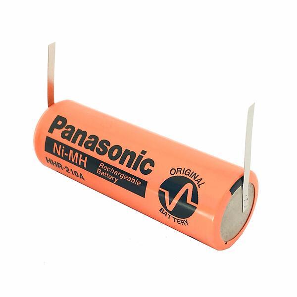 Panasonic HHR-210AA Battery with Tabs, Rechargeable Nickel Metal Hydride AA Size | BBM Battery