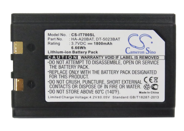 Sokkia 20-36098-01, Symbol 21-58236-01, CA50601-1000, DT-5023BAT, DT5024LBAT Battery