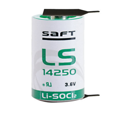 Saft LS14250-2PF Replacement Battery - one pin positive, one pin negative
