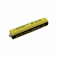 Ni-CD AAA Battery, Rechargeable 1.2V/400mAh with Button Top | BBM Battery