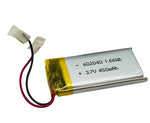 Li-Po 602040 Battery - 3.7V/450mAh Lithium Polymer Rechargeable with protection