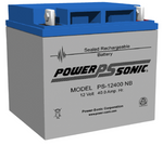 Power-Sonic PS-12400 Battery, AGM 12V/40AH with Nut & Bolt Terminals | BBM Battery