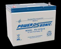Power-Sonic PS-12750B, 12V/75AH with M6 Teminals or Inset Posts | BBM Battery