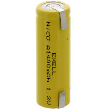 Ni-Cad A Size Battery with Tabs, 1.2V/1400mAh | BBM Battery