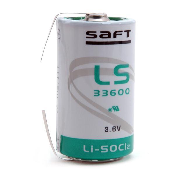 Saft LS33600-STS - 3.6V D Size Lithium Battery with tabs