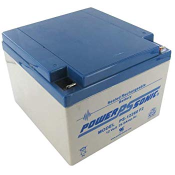 Power-Sonic PS-12260 F2 Battery, 12V/26AH with Quick Connect Terminals | BBM Battery